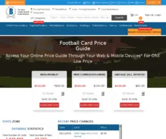 Footballcardspriceguide.com(Football Cards) Screenshot