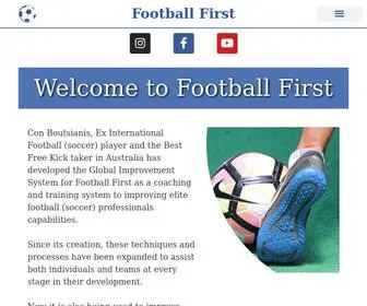 Footballfirst.com.au(The Best Soccer Drills from an International Footballer) Screenshot