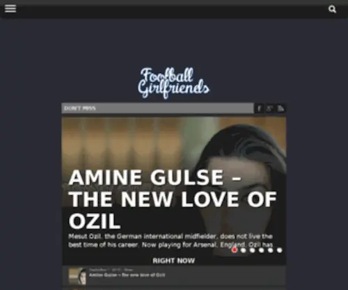 Footballgirlfriends.com(All about the girlfriends and wives of Football players) Screenshot