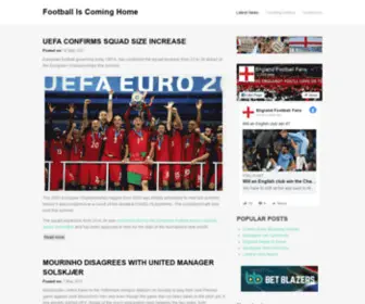 Footballiscominghome.net(Football Is Coming Home) Screenshot