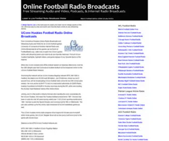 Footballradio.org(Find Free Football Radio Online Broadcasts and Streaming Audio on the Internet Online Football Radio Broadcasts) Screenshot