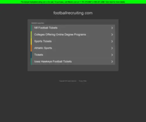 Footballrecruiting.com(The Leading Football Recruiting Site on the Net) Screenshot