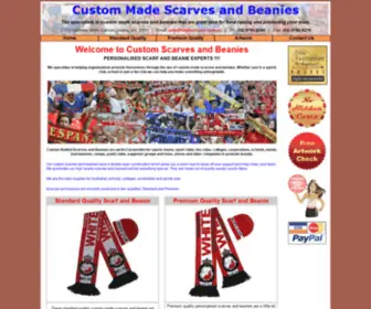 Footballscarf.com.au(Custom Scarves and Beanies) Screenshot