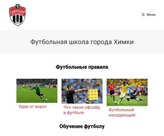 Footballschoolkhimki.ru(Мир футбола) Screenshot