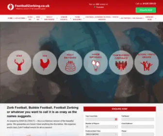 Footballzorbing.co.uk(Zorb Football) Screenshot