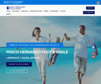 Footdrkales.com(Pasco-Hernando Foot & Ankle) Screenshot