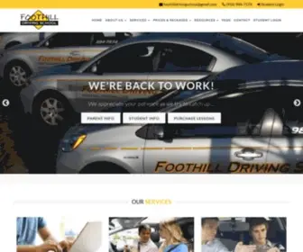 Foothilldriving.com(Driving School and Driver Education in El Dorado Hills) Screenshot