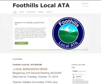 Foothillsata.com(Foothills Local ATA) Screenshot