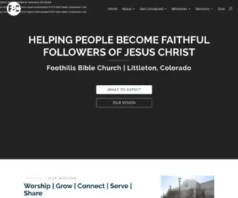 Foothillsbiblechurch.org(Our mission) Screenshot