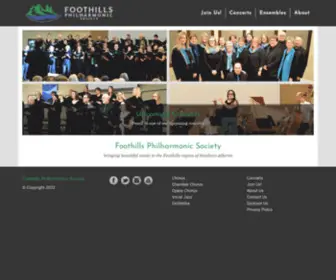 Foothillsphilharmonic.com(Foothills Philharmonic Society) Screenshot