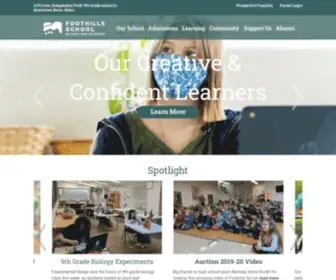 Foothillsschool.org(Foothills School of Arts and Sciences) Screenshot