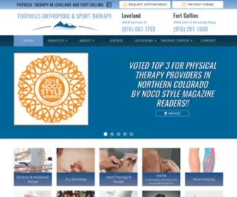 Foothillstherapy.com(Physical Therapy in Loveland and Fort Collins) Screenshot