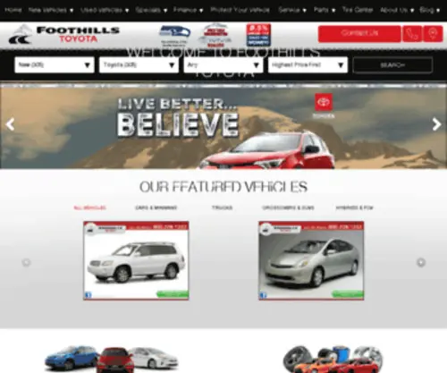 Foothillstoyota.com(Foothills Toyota) Screenshot