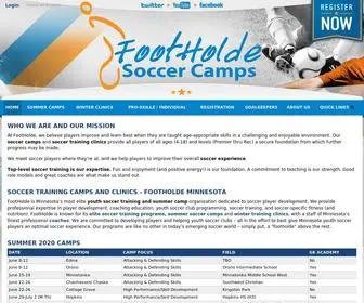 Footholde.com(Soccer Camps and Soccer Training Minnesota) Screenshot