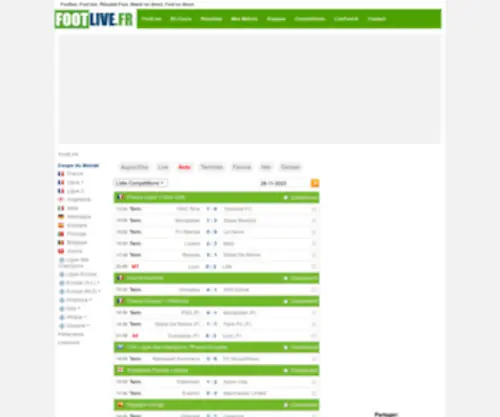 Footlive.fr(Foot Live) Screenshot