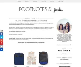 Footnotesandfinds.com(Footnotes and Finds) Screenshot