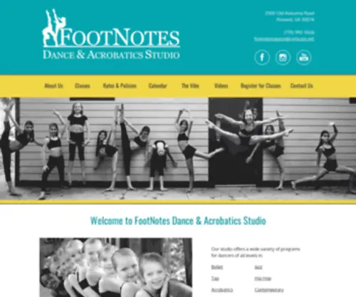 Footnotesdance.net(FootNotes Dance and Acrobatics Studio) Screenshot