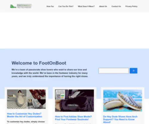 Footonboot.com(Feet Feel Fabulous) Screenshot