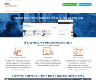 Footprintsservicedesk.com(IT Service Management Software) Screenshot