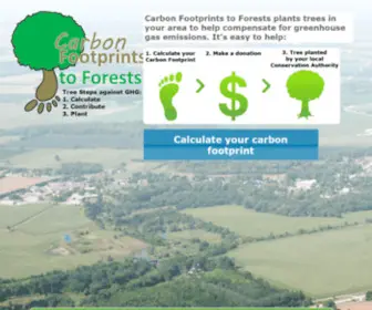 Footprintstoforests.com(Carbon Footprints to Forests) Screenshot