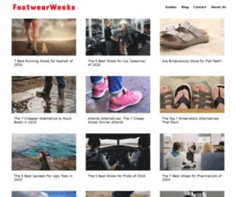 Footwearweeks.com(Reviews of the Best Rated Shoes & Boots on the Market) Screenshot