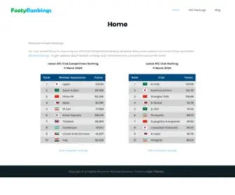 Footyrankings.com(AFC Club Competitions Ranking) Screenshot