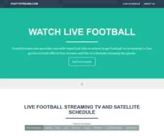 Footystreams.com(All about football and sport) Screenshot