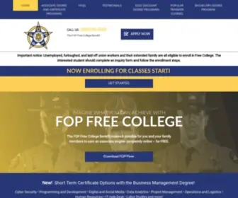 Fopfreecollege.org(The FOP Free College Benefit) Screenshot
