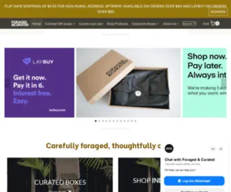 Foragedandcurated.com(Gift boxes with a purpose) Screenshot