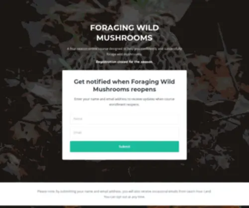 Foragingwildmushrooms.com(Foraging Wild Mushrooms) Screenshot