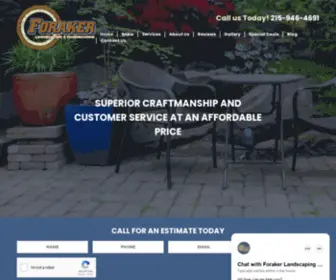 Forakerlandscaping.net(Landscape Design) Screenshot