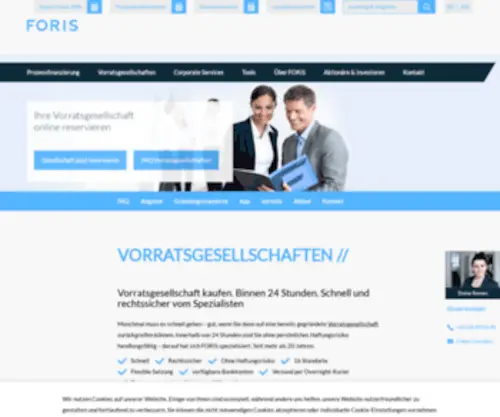 Foratis.de(Vorratsgesellschaft kaufen) Screenshot