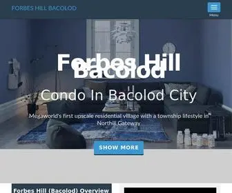 Forbeshillbacolod.com(Forbes Hill Bacolod developed by Megaworld) Screenshot