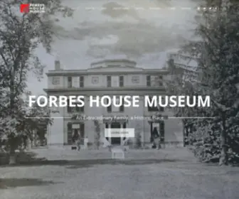 Forbeshousemuseum.org(A National Historic Landmark) Screenshot