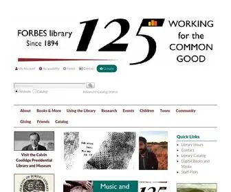 Forbeslibrary.org(Forbes Library) Screenshot