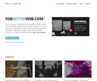 Forbetterweb.com(Free responsive handcrafted html templates and bootstrap wordpress themes for your business/corporate) Screenshot