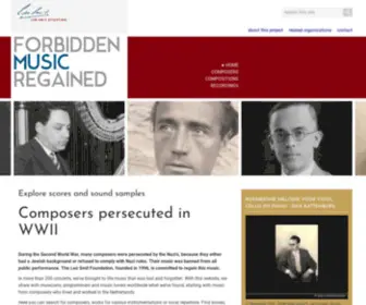 Forbiddenmusicregained.org(Forbiddenmusicregained) Screenshot