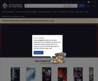 Forbiddenplanet.com(UK and Worldwide Cult Entertainment Megastore) Screenshot