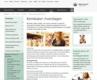 Forbrugerkemi.dk(Miljøstyrelsen) Screenshot