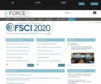 Force11.org(The future of research communications and e) Screenshot