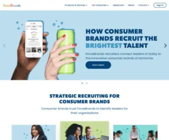 Forcebrands.com(Recruiting & Job Board for Consumer Brands) Screenshot