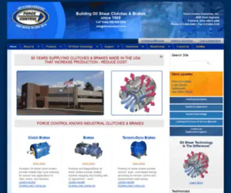 Forcecontrol.com(Force Control Clutches & Brakes with Oil Shear Technology) Screenshot