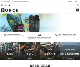 Forcekiteandwake.com(Force Kiteboarding) Screenshot