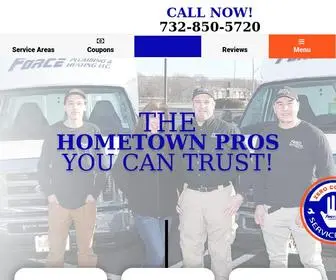 Forceplumbingandheating.com(Plumber Holmdel) Screenshot