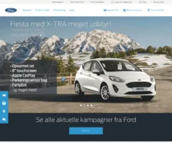 Ford.dk(Ford Danmarks officielle hjemmeside) Screenshot