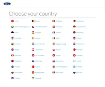 Ford.eu(Select Country) Screenshot