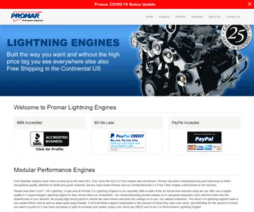 Ford54Lightningengines.com(Promar Modular Performance Engines) Screenshot