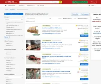 FordaqMachinery.com(Woodworking Machinery) Screenshot