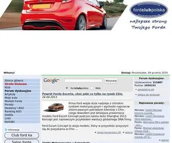 Fordclubpolska.org Screenshot