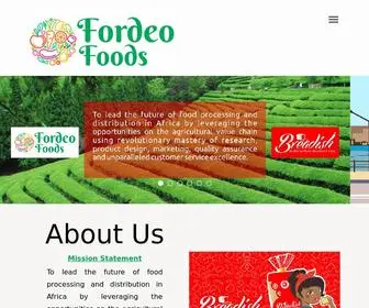 Fordeofoods.com(Fordeo Food Processing & Distribution Ventures) Screenshot